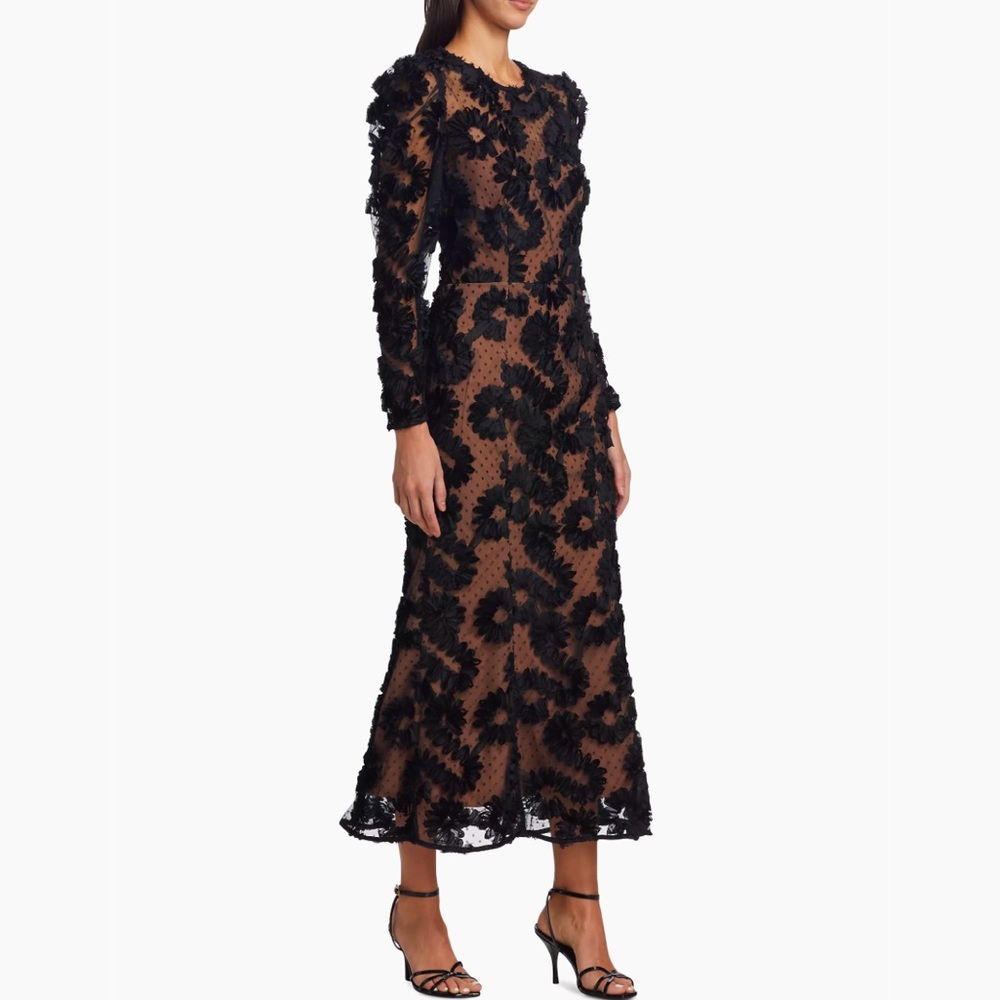 NWT Elliatt Bossa Tulle Floral Appliqué Maxi Dress - Picture 2 of 12